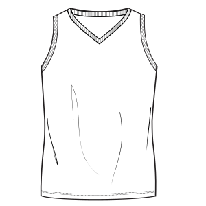 Moldes de confeccion para Camiseta basketball 7016